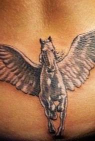 taille Wit Pegasus tattoo-patroon