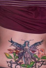 Iphedi kaDeveli Elf I-tattoo kunye ne-Wist Blue Wings