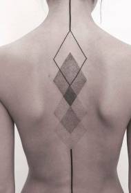 back gorgeous mysterious black dots Thorn geometric tattoo pattern