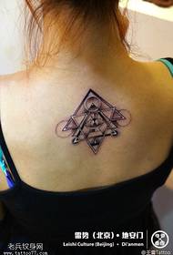 domineering cool triangle tattoo pattern