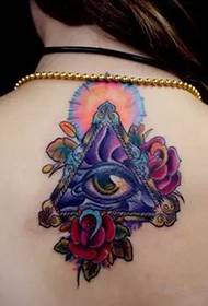rug geheimsinnige oog van die oog tatoeëring