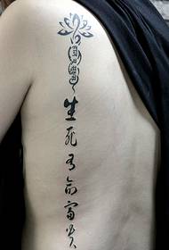 zadnja strana ličnosti tipa kineskog uzorka tetovaža
