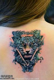 zréck Dräieck Tiger Tattoo Muster