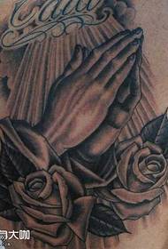 Back Hand Rose Tattoo Pattern