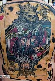 Patrón de tatuaje de tarxeta traseira
