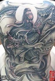 werom Oerbearing Guan Gong Tattoo Patroon