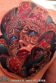 Image realistic mask female tattoo pattern