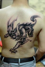 patró de tatuatge de monstre de terror feroç