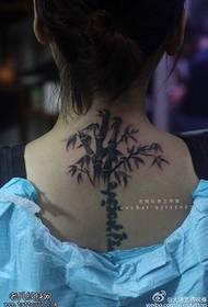 back bamboo forest tattoo pattern
