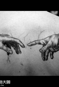 Back God Hand Tattoo Pattern