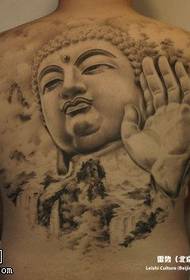 solemn and quiet Buddha tattoo pattern