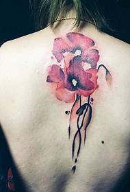 gorgeous glamorous flower tattoo pattern of the spine