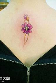 Back Powder Flower Tattoo Pattern