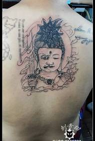 continuou un patrón de tatuaxe de Buda de ollos