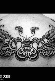 back flower vine totem tattoo pattern