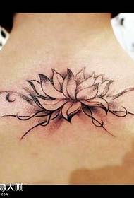 πίσω μοτίβο τατουάζ lotus