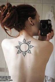 back sun tattoo pattern