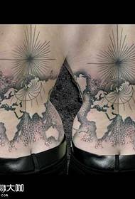 terug globe tattoo patroon