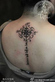 Back Compass Tibetan Tattoo Pattern