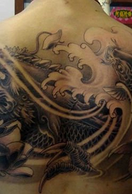 esquena de patrons de tatuatges de calamar