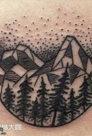 terug berg tattoo patroon
