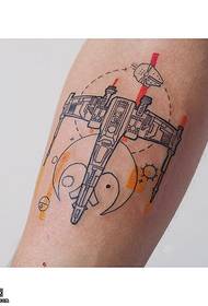 pola tato pesawat tato lengan