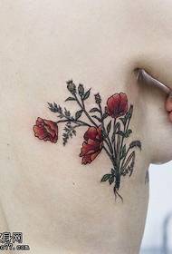 classic poppy tattoo pattern