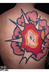 patrón de tatuaje de bomba de espalda