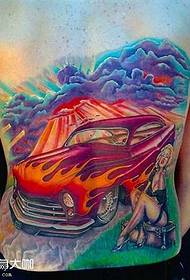 back car tattoo pattern