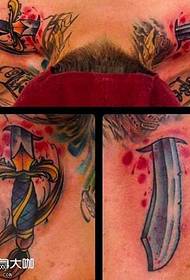Back Sword Tattoo Pattern