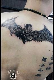 rug Batman tattoo patroon  78163 @ Ping Pong manlike Zhang Jike terug knap tatoeëring