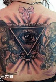 back all-eye eye tattoo pattern