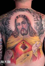 обратно модел на татуировка Исус