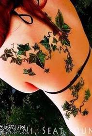 pattern ng tattoo ng back leaf