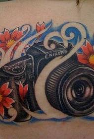 back camera tattoo pattern
