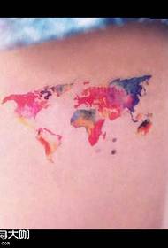 Exemplum nigrumque colorem Globe tattoo