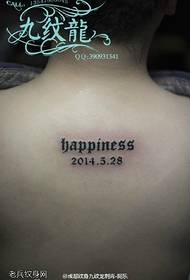 Back Gothic Character Tattoo Patroon