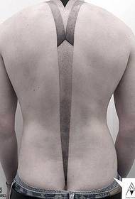 back prick line tattoo pattern