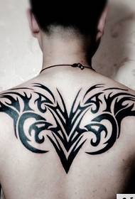back atmospheric fashion totem wings tattoo