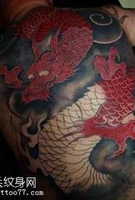 patrón de tatuaje de dragón de cuerpo entero