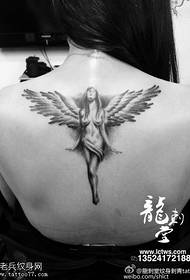 Voltar arte beleza anjo tatuagem padrão