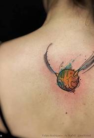 wzór tatuażu z malowanymi piłeczkami 77930 - wzór tatuażu z kwiatami maku
