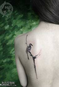 Back Bird Tattoo Pattern