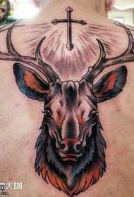 Back Deer Tattoo Pattern