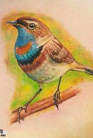 Jute bird tattoo pattern