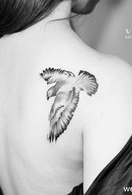 Patrón de tatuaje de paloma de la paz