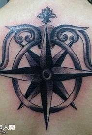 Back Compass Tattoo Pattern