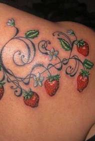 Back Strawberry Tattoo Pattern