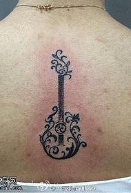 back violin totem tattoo pattern
