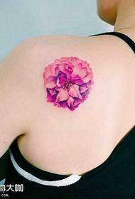 Back Small Flower Tattoo Pattern